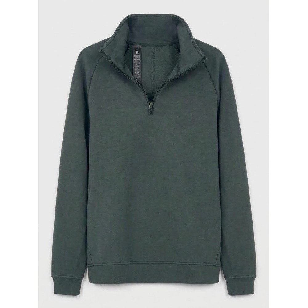 Lululemon Mens Steady State Half Zip Pullover Green LM3FWQS Size L